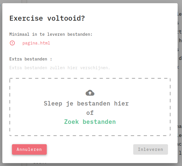 File upload zonder bestanden