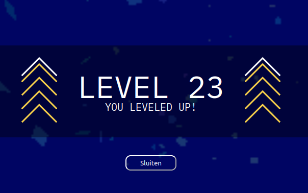 Level-up scherm